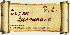 Dejan Lučanović vizit kartica